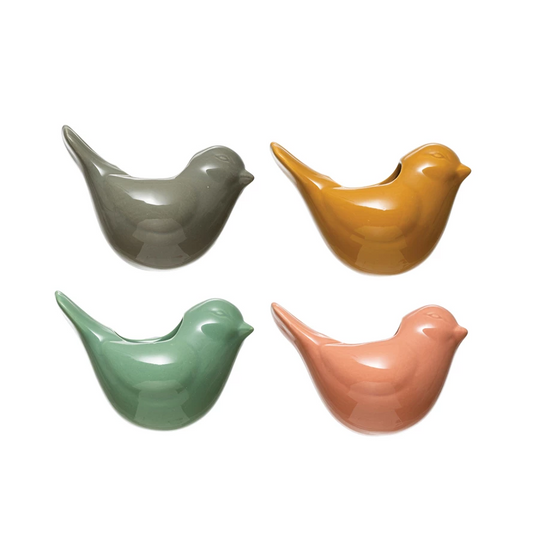 Stoneware Bird Vase with Magnet