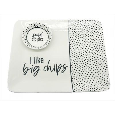 I Like Big Chips / Send Dip Pics - 2pc Platter & Bowl Set
