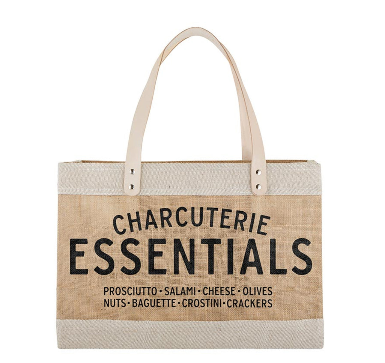 Large Natural Market Tote - Charcuterie Essentials