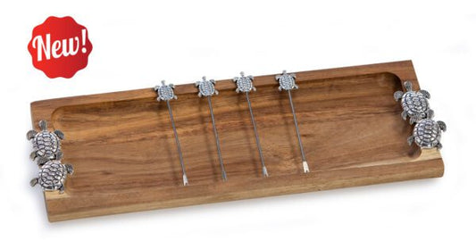 Turtle Charcuterie Board with Food Picks
