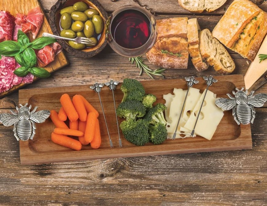 Bee Charcuterie Board with Picks