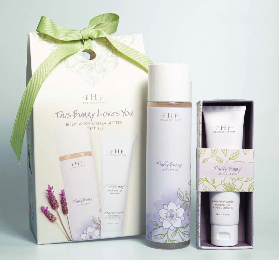 Farmhouse Fresh This Bunny Loves You Body Wash & Shea Butter Gift Set