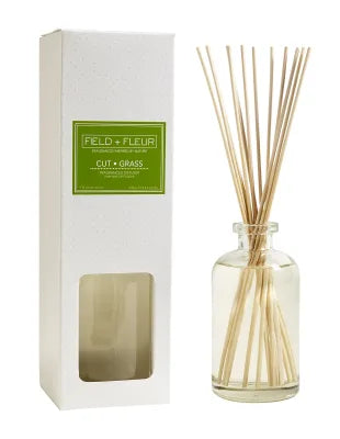 Field + Fleur Cut Grass Wood Diffuser - Chandelle Parfume, 6oz