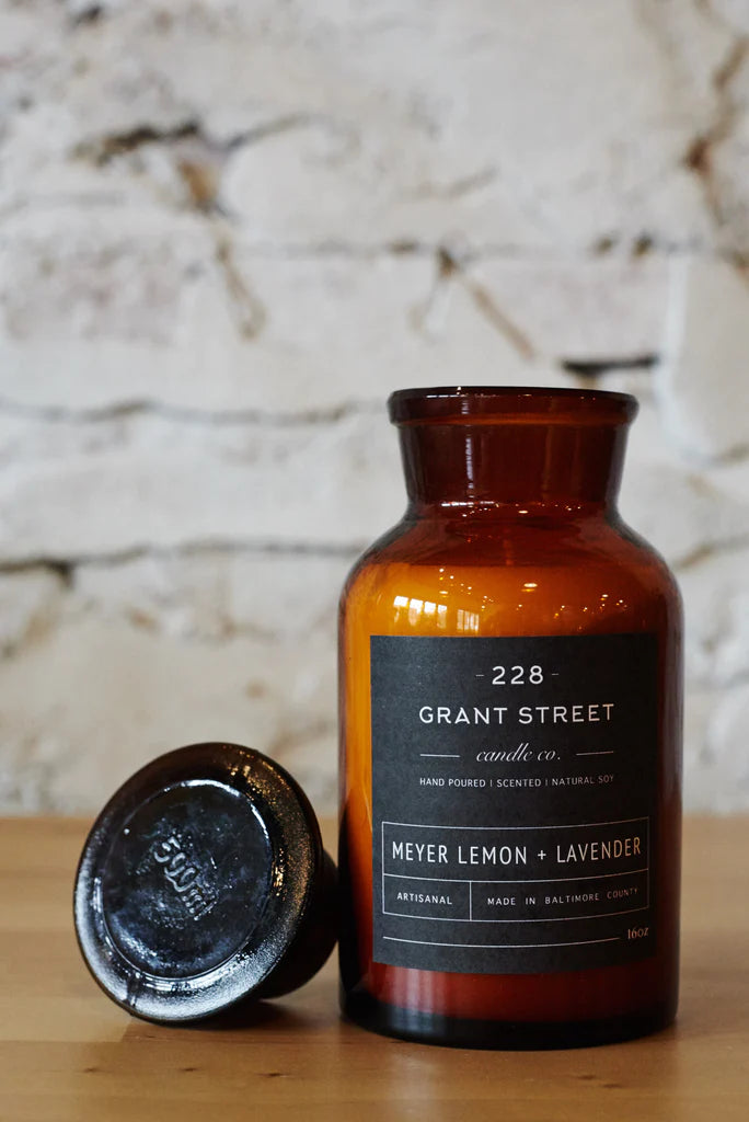 228 Grant Street Meyer Lemon + Lavender Apothecary Candle
