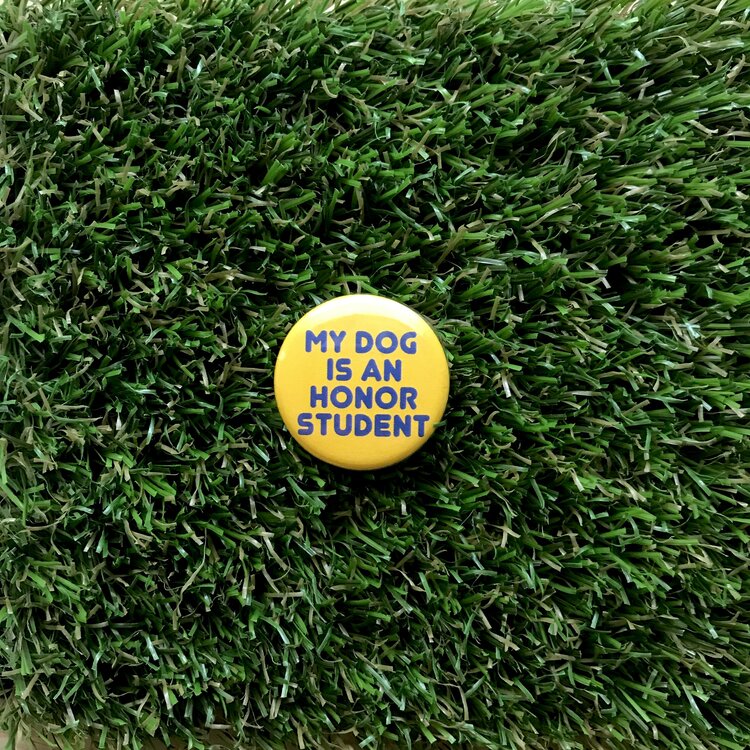 Small Circle Button with Saying