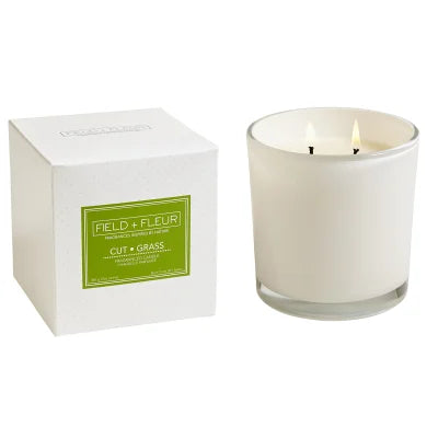 Field + Fleur Cut Grass Fragranced Candle - Chandelle Parfume