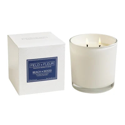Field + Fleur Beach Wood Fragranced Candle - Chandelle Parfume