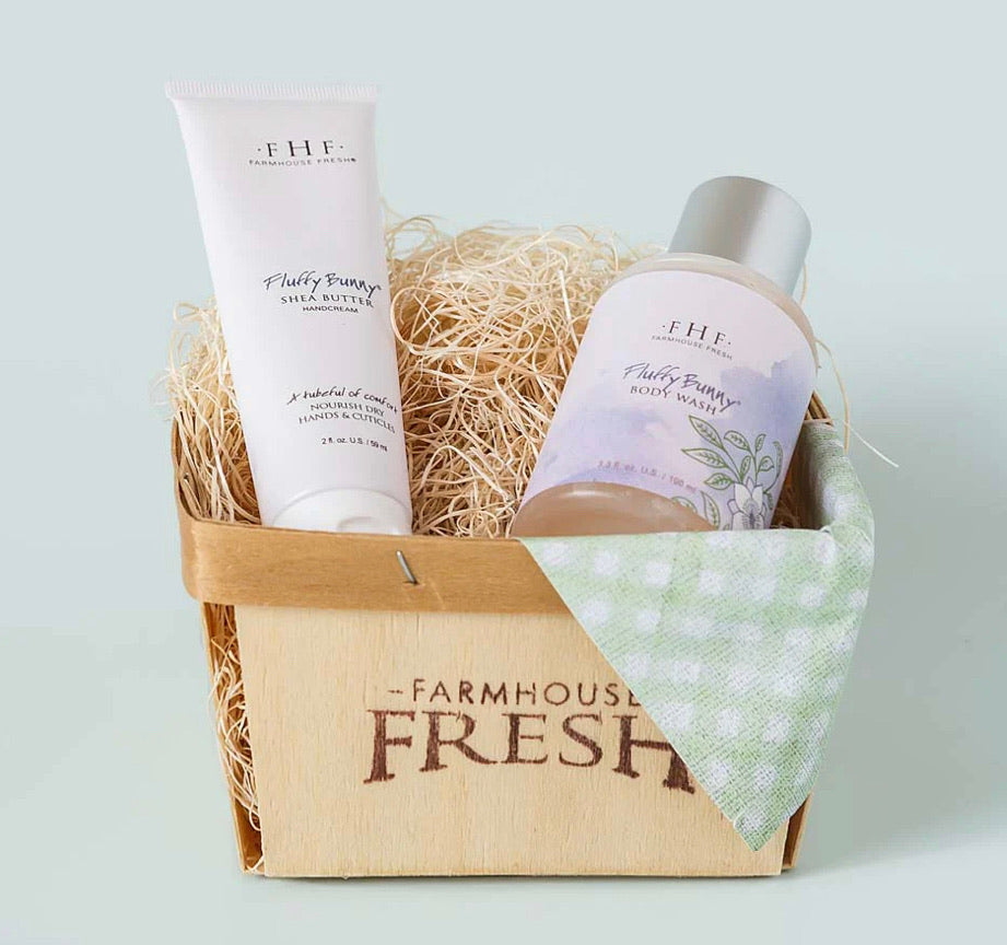 Farmhouse Fresh Fluffy Bunny Bodywash & Shea Butter Gift Basket
